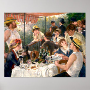Renoir Fransk Luncheon Boating Party Poster