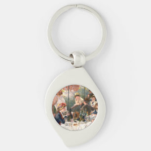 Renoir Fransk Luncheon Boating Party Swirl Silverfärgad Nyckelring