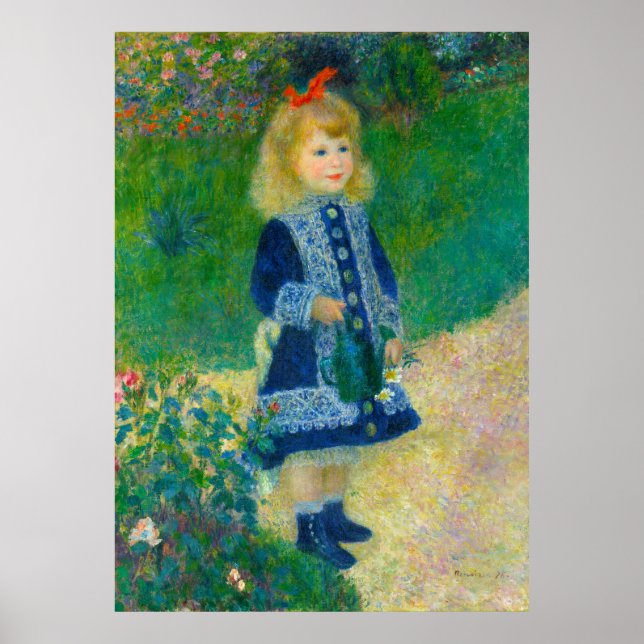 Renoir Girl med Watering Can Poster (Framsidan)
