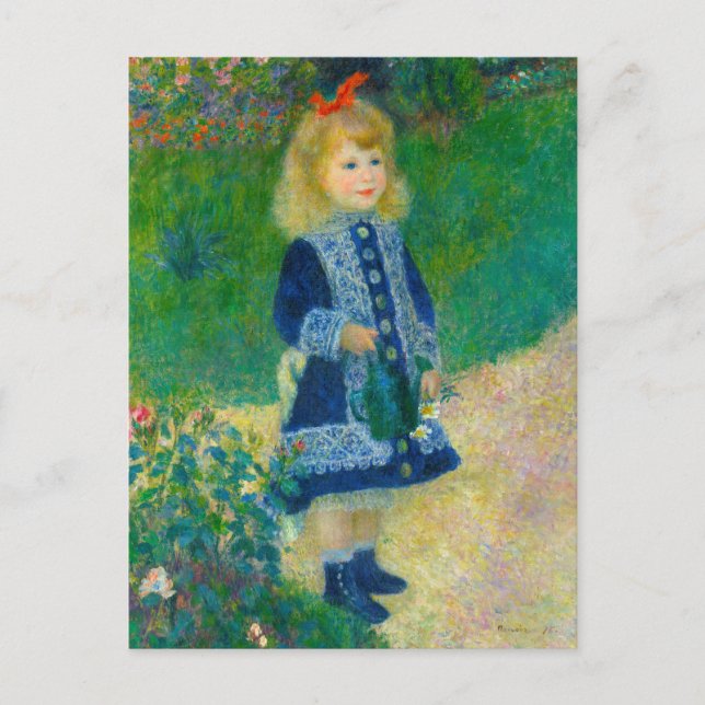 Renoir Girl med Watering Can Vykort (Framsida)