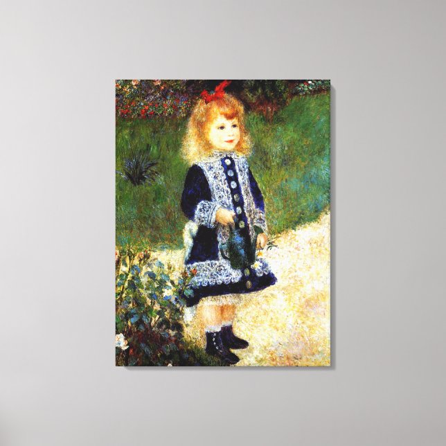 Renoir - Girl with a Watering Can, Canvastryck (Framsida)
