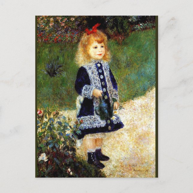 Renoir - Girl with a Watering Can, Vykort (Framsida)