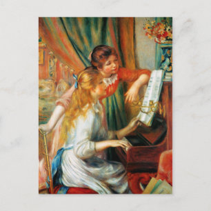 Renoir Girls på Piano-vykortet Vykort