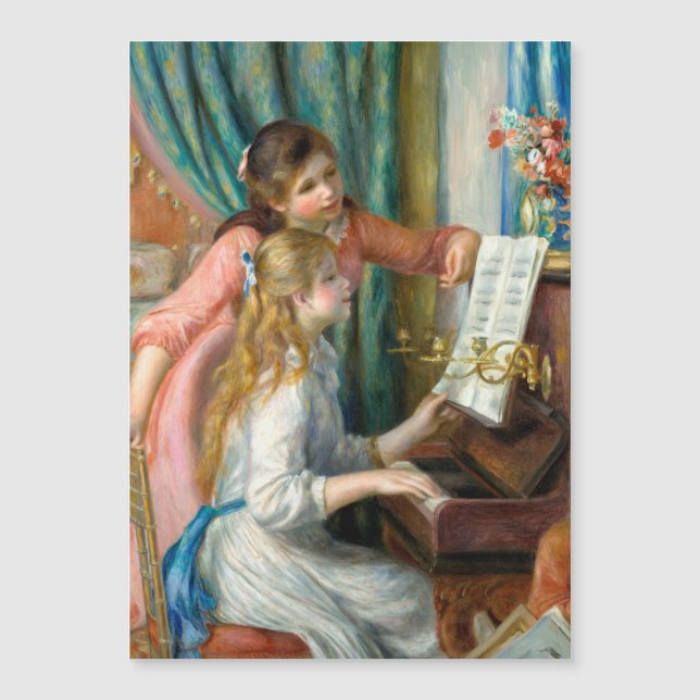 Renoir Girls vid Piano Impressionism Painting (Framsida)