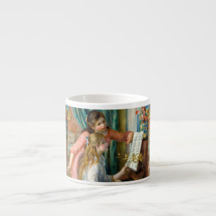 Renoir Girls vid Piano Impressionism Painting Espressomugg