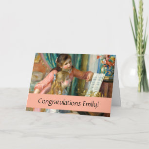 Renoir Girls vid Piano Impressionism Painting Kort