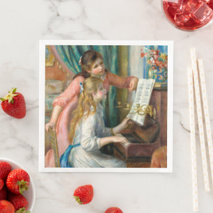 Renoir Girls vid Piano Impressionism Painting Pappersservett