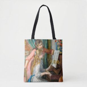 Renoir Girls vid Piano Impressionism Painting Tygkasse