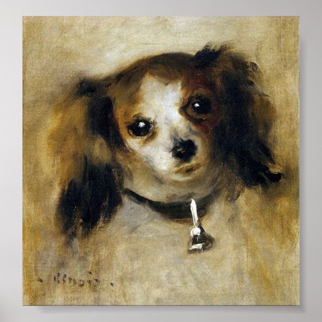 Renoir Head of A Hund Circa 1870 Poster (Framsidan)