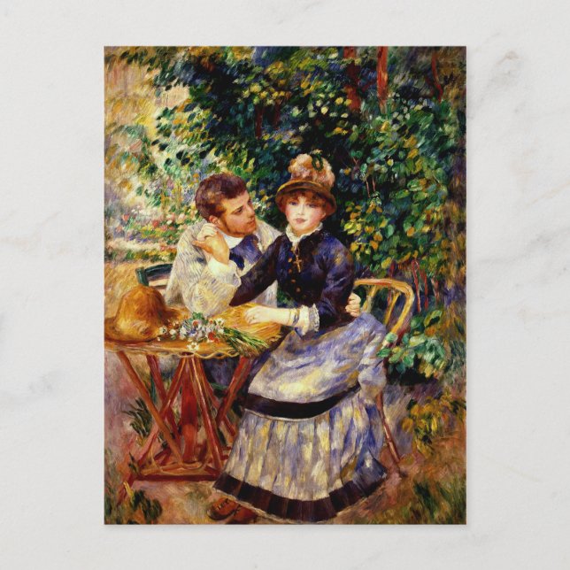 Renoir - I Garden, vacker målning Vykort (Framsida)