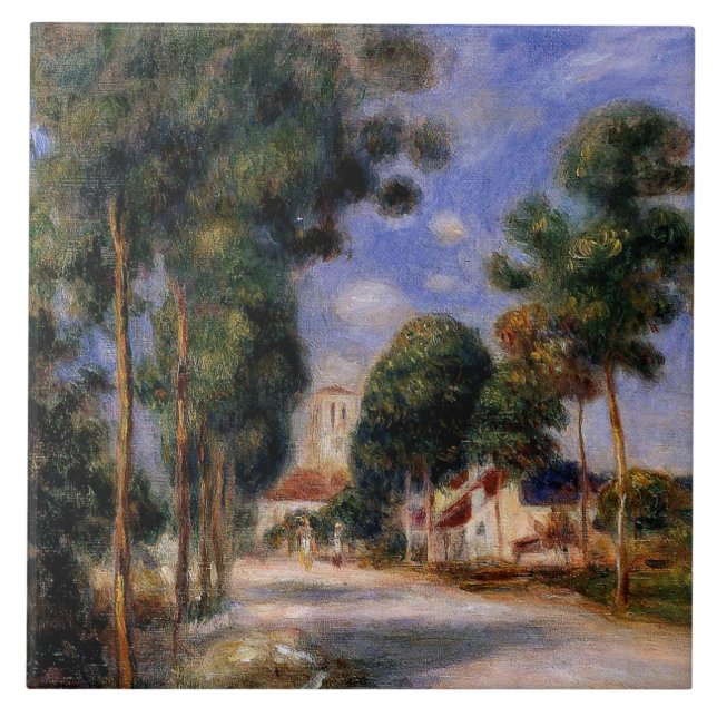 Renoir - Inresa till byn Essoyes Kakelplatta (Framsidan)