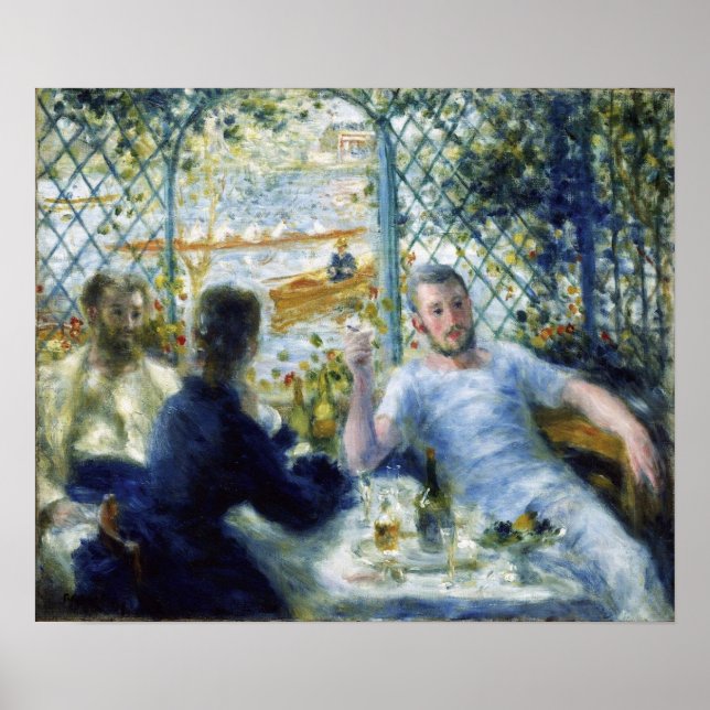 Renoir - Kanotörernas lunch 1875 Poster (Framsidan)
