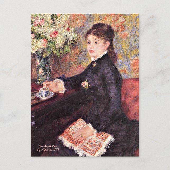 Renoir - Kopp of Chocolate, 1878 Vykort (Framsida)