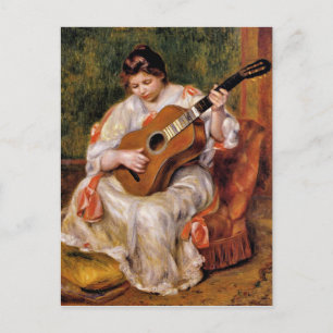 Renoir - Kvinna spelar gitarr, Vykort