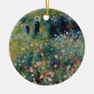 Renoir - Kvinnor med parasol i en Garden Julgransprydnad Keramik