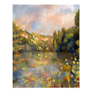 Renoir - Lakeside, liggande, målning Fototryck