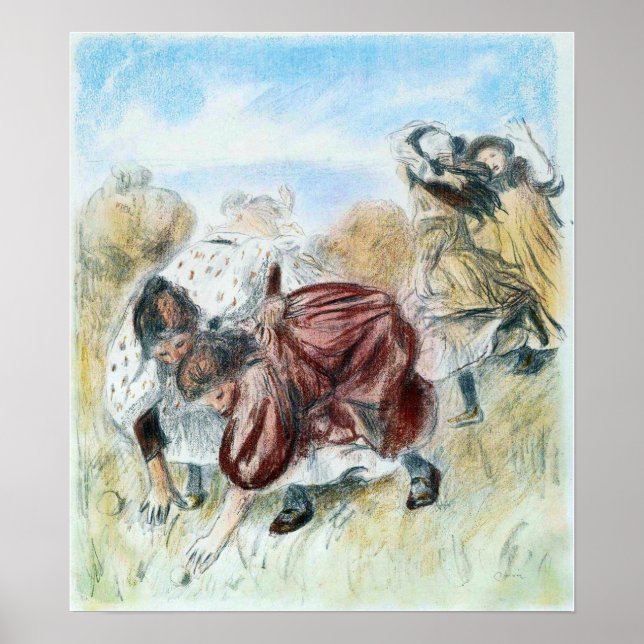 Renoir - Lekande barn 1900 Poster (Framsidan)