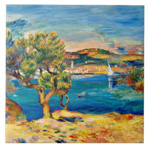 Renoir - L'Estaque, bra art liggande målning, Kakelplatta
