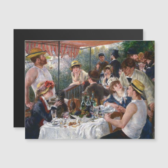 Renoir - Luncheon of Boating Party Magnetic Card (Fram/baksida)
