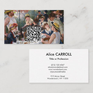 Renoir - Luncheon of Boating Party - QR-kod Visitkort