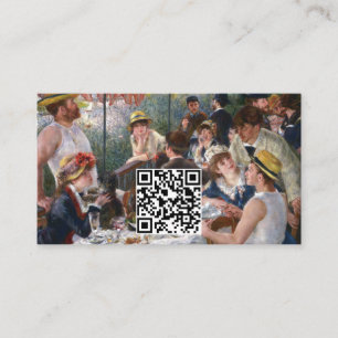 Renoir - Luncheon of Boating Party - QR-kod Visitkort