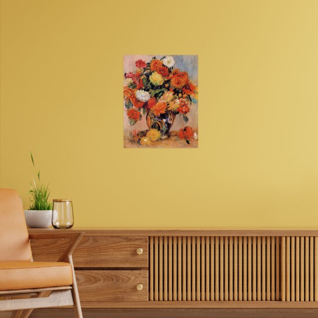 Renoir-målning, Vas med blommor, Poster (Vardagsrum 2)