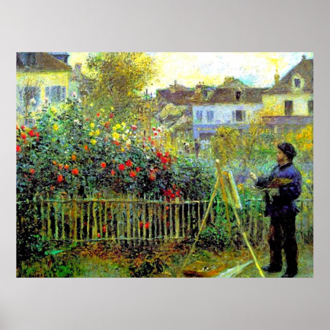 Renoir - Monet Painting in Hans Garden Poster (Framsidan)