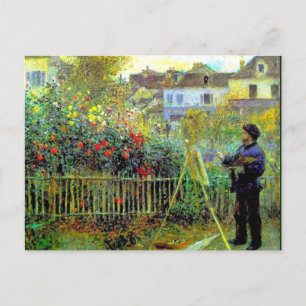 Renoir - Monet Painting in Hans Garden. Vykort