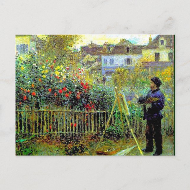 Renoir - Monet Painting in Hans Garden. Vykort (Framsida)