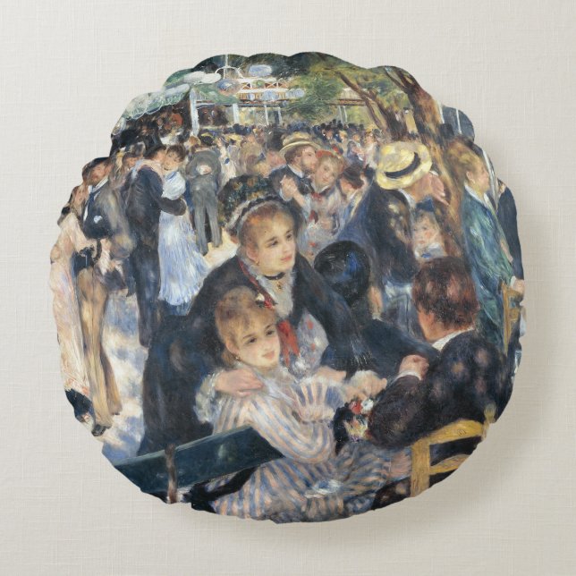 Renoir Moulin Dance Galette Party Rund Kudde (Framsidan)