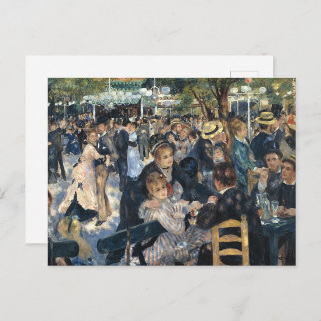 Renoir Moulin Dance Galette Party Vykort (Fram/baksida)