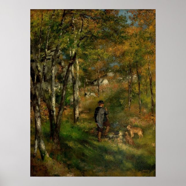 Renoir - Painter Jules och Hundar i Forest Poster (Framsidan)