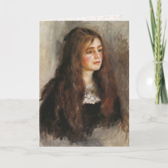 Renoir "porträtt av Julie Manet ", Kort (Framsida)