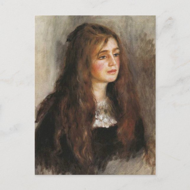Renoir "Porträtt of Julie Manet" Vykort (Framsida)