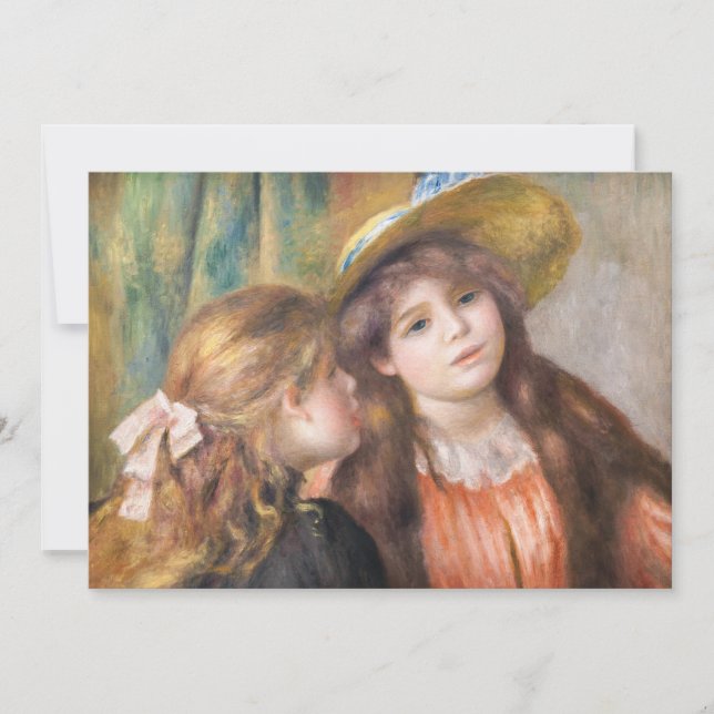 Renoir - Porträtt of Two Little Girls Inbjudningar (Framsida)