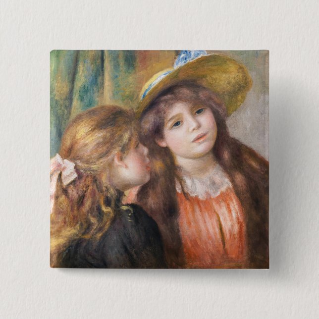 Renoir - Porträtt of Two Little Girls Knapp (Framsida)