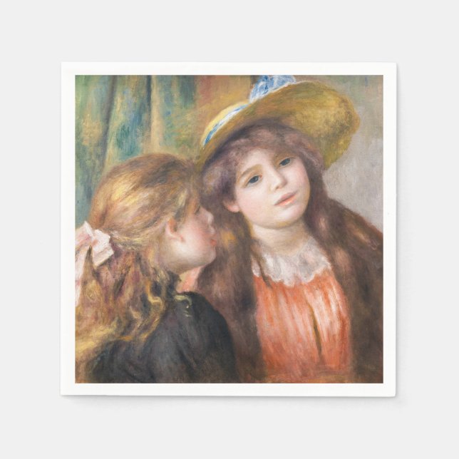 Renoir - Porträtt of Two Little Girls Pappersservett (Framsidan)
