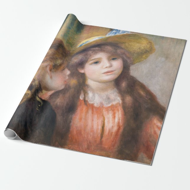 Renoir - Porträtt of Two Little Girls Presentpapper (Utrullad)
