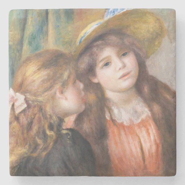 Renoir - Porträtt of Two Little Girls Stenunderlägg (Framsidan)