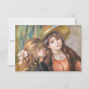 Renoir - Porträtt of Two Little Girls Tack Kort