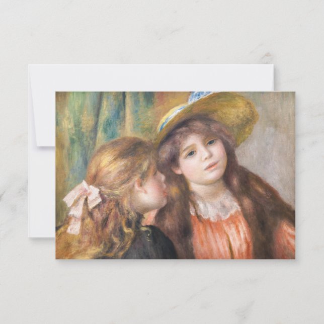 Renoir - Porträtt of Two Little Girls Tack Kort (Framsida)