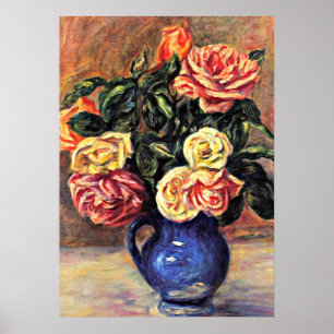 Renoir - Ro i Blå Vas Poster
