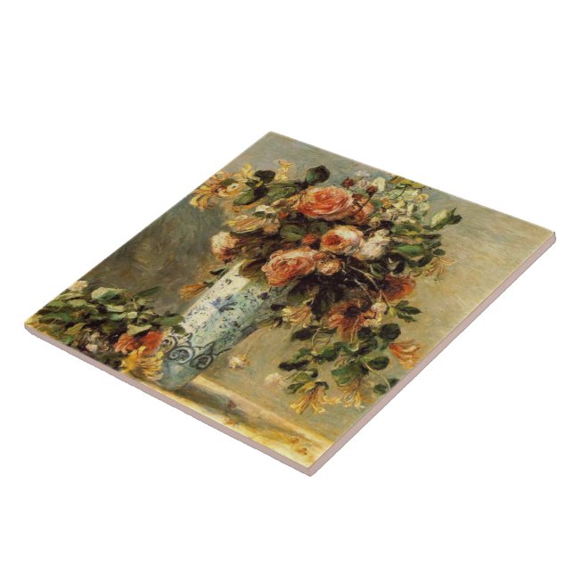 Renoir Ro och Jasmine i Delft Vas Kakelplatta (Sidan)