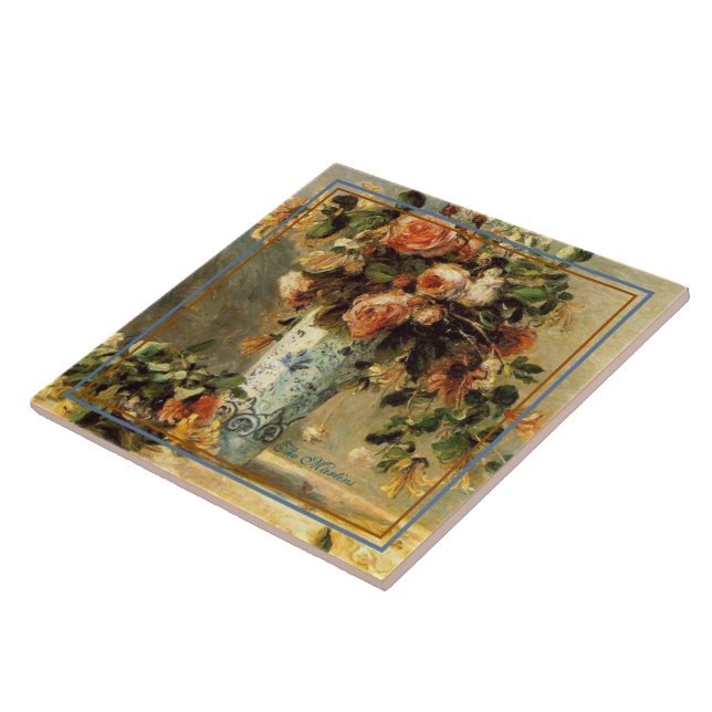 Renoir Ro och Jasmine i Delft Vas Kakelplatta (Sidan)