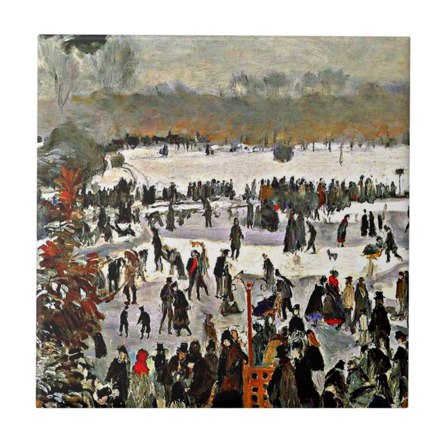 Renoir - Skater i Bois de Boulogne-1868 Kakelplatta (Framsidan)