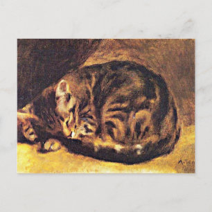Renoir: Spipande katt Vykort