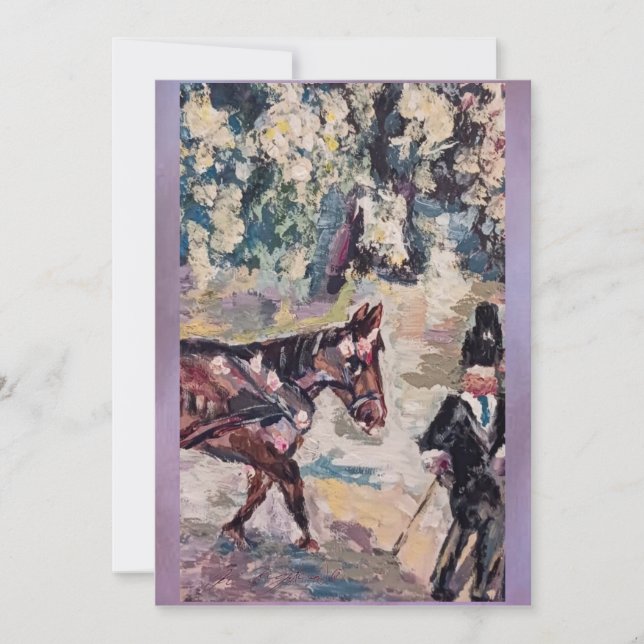 renoir stil-målning för häftskåp julkort (Framsida)