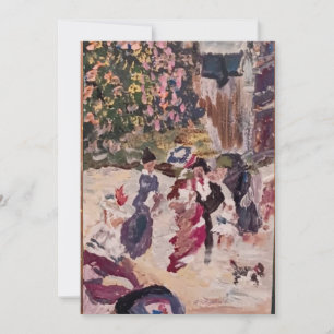 renoir stil-målning för häftskåp julkort