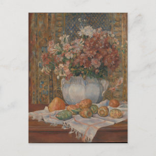 Renoir still Life with Flowers and Prickly Pears Vykort