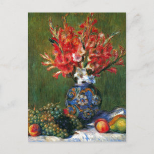 Renoir stilleben blommor och frukter konstmålning vykort